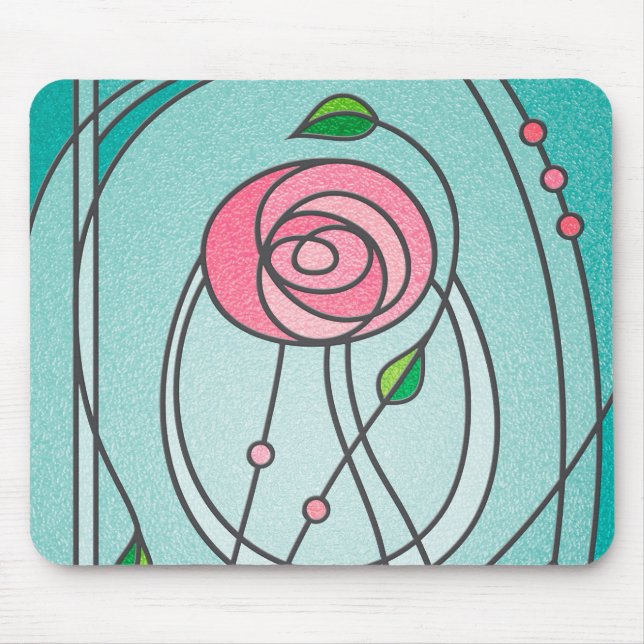 Mackintosh Rose Mouse Pad (Front)