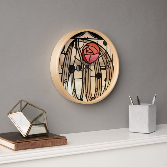 Mackintosh - Stained Glass Window, Clock (Office)