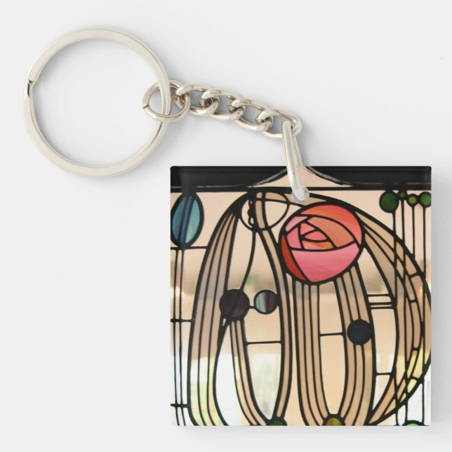 Mackintosh - Stained Glass Window Key Ring (Front)