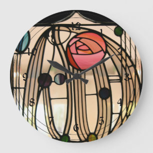 Mackintosh - Stained Glass Window, The Hill House Large Clock