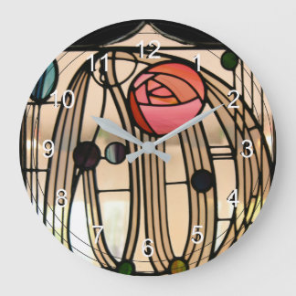 Mackintosh - Stained Glass Window, The Hill House Large Clock