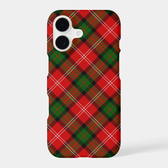 MacKintosh tartan red green plaid iPhone Case (Back)