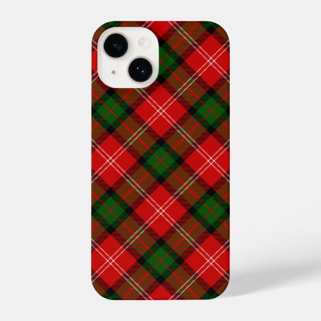 MacKintosh tartan red green plaid iPhone Case (Back)