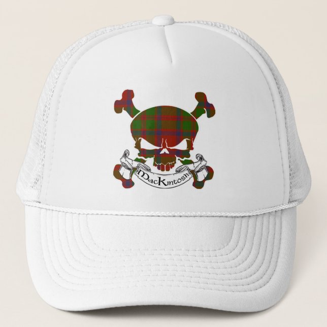 MacKintosh Tartan Skull Trucker Hat (Front)
