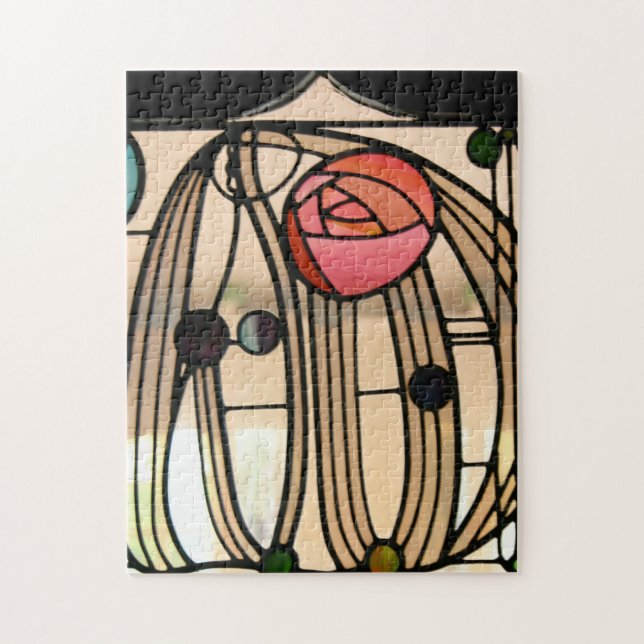 Mackintosh - The Stained Glass Window, Glasgow Jigsaw Puzzle (Vertical)