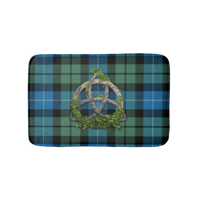MacKirdy Tartan And Celtic Trinity Knot Bath Mat (Front)