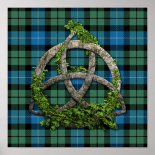 MacKirdy Tartan And Celtic Trinity Knot Poster