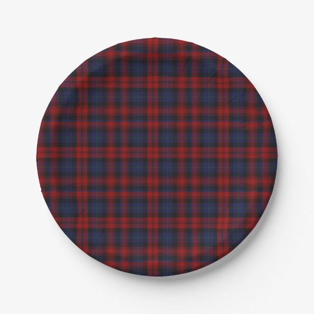 MacLachlan Clan Tartan Plaid Paper Plate (Front)