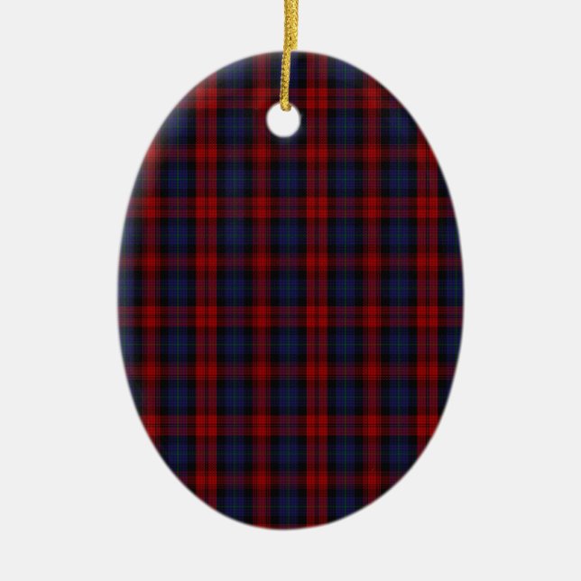 MacLachlan /  McLaughlin Clan Tartan Ceramic Ornament (Front)