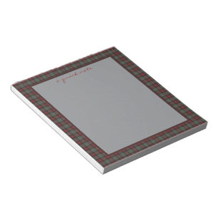 MacLachlan Modern Original Scottish Tartan Notepad
