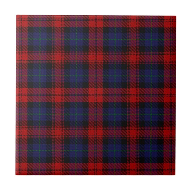 MacLachlan Tartan Ceramic Tile (Front)