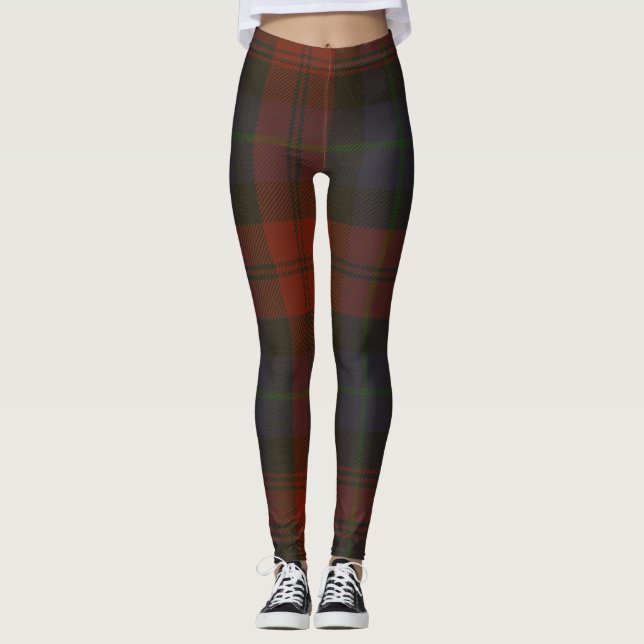MacLachlan Tartan Clan Plaid Leggings (Front)
