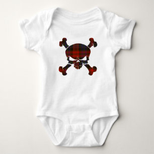 MacLachlan Tartan Skull No Banner Baby Bodysuit
