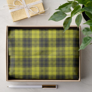 MacLachlan tartan yellow black plaid Tissue Paper