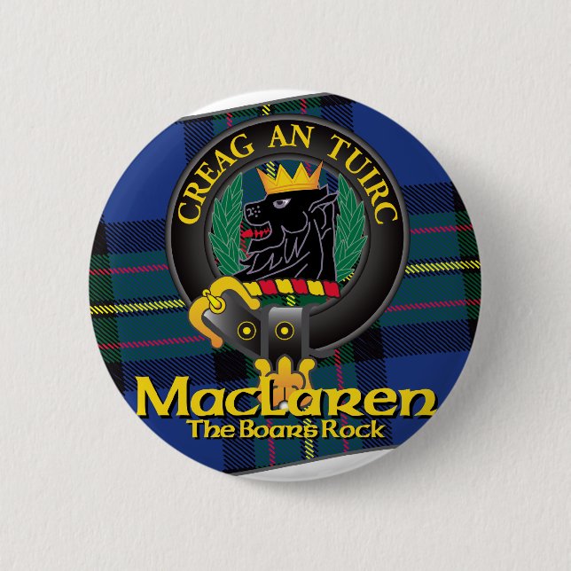 MacLaren Clan 6 Cm Round Badge (Front)