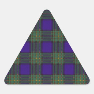 Maclaren clan Plaid Scottish tartan Triangle Sticker