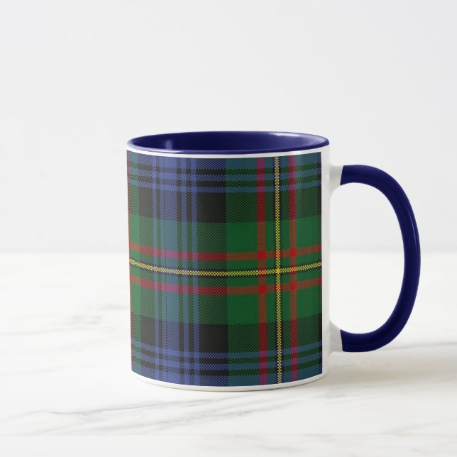 MacLaren Plaid Mug, Blue Handle Mug (Right)