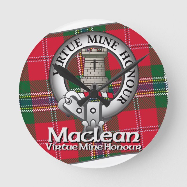Maclean Clan Round Clock (Front)