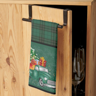 MacLean Hunting Ancient Original Tartan Christmas Tea Towel