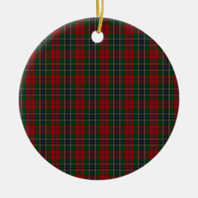 MacLean / McLean Clan Family Tartan Ceramic Tree Decoration (Front)