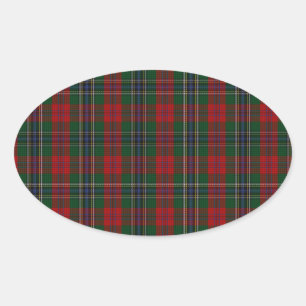 MacLean / McLean Clan Family Tartan Oval Sticker