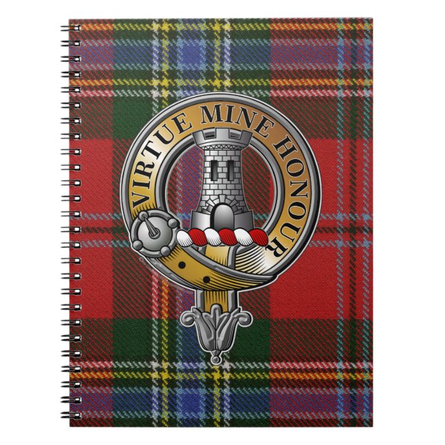 MacLean Tartan & Badge Notebook (Front)