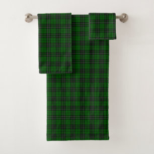 MacLean Tartan Green and Black Plaid Bath Towel Set