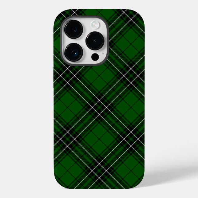 MacLean Tartan Green and Black Plaid Case-Mate iPhone Case (Back)