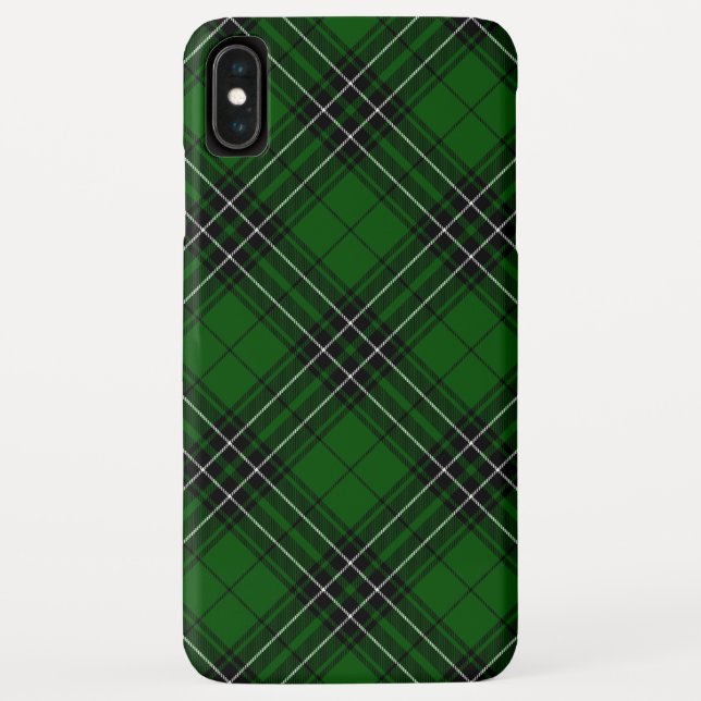 MacLean Tartan Green and Black Plaid Case-Mate iPhone Case (Back)