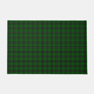 MacLean Tartan Green and Black Plaid Doormat