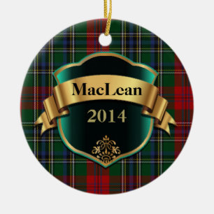 MacLean Tartan Plaid Custom ornament