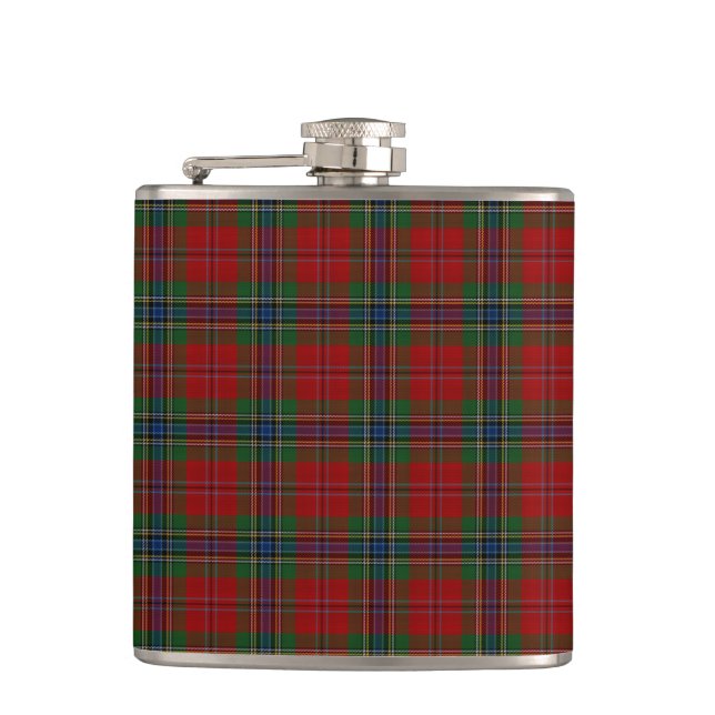 Maclean Tartan Scottish Modern MacLean of Duart Hip Flask (Front)