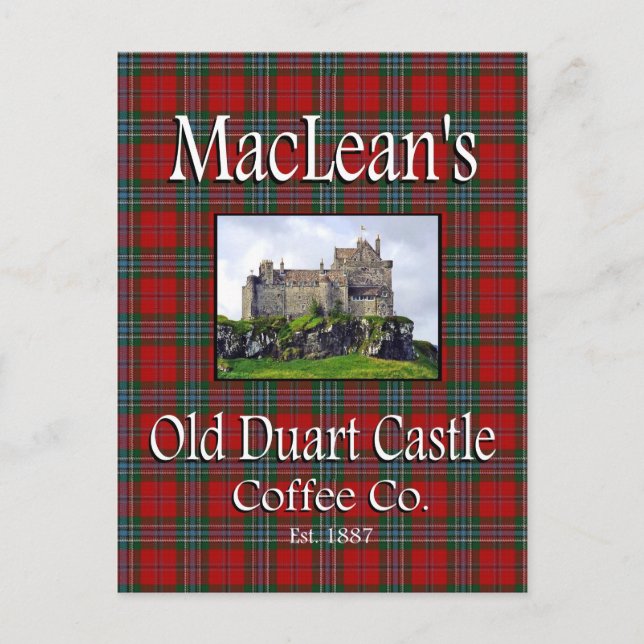 MacLean's Old Duart Castle Coffee Co. Postcard (Front)
