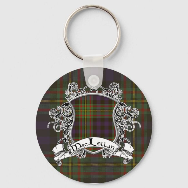 MacLellan Tartan Shield Key Ring (Front)