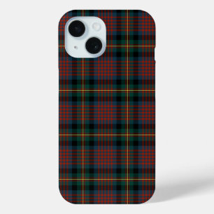 MacLennan Clan Navy Blue and Red Tartan iPhone 15 Case