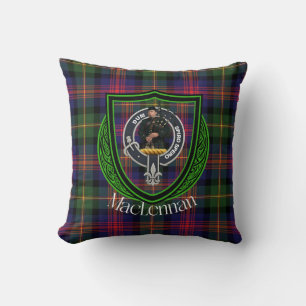MacLennan Scottish Clan Tartan & Crest Cushion