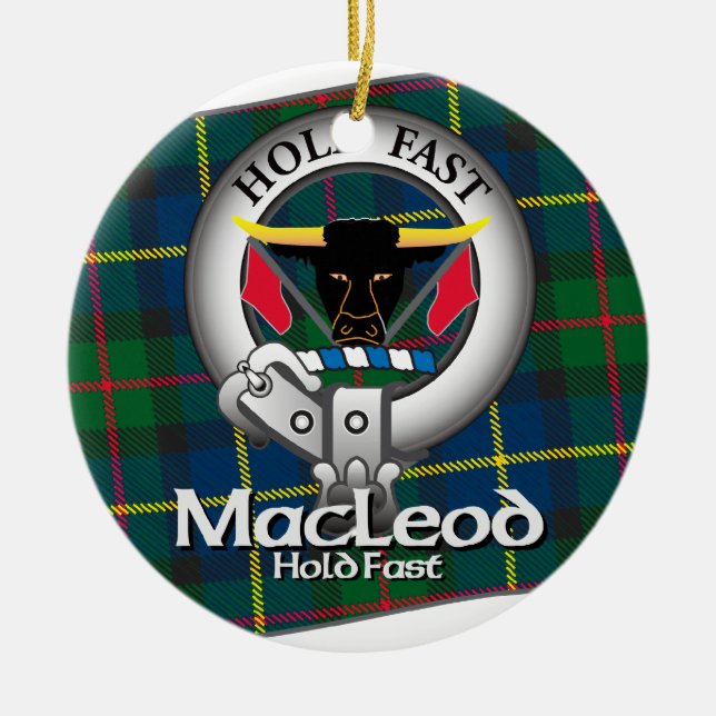 MacLeod Clan Ceramic Ornament (Front)