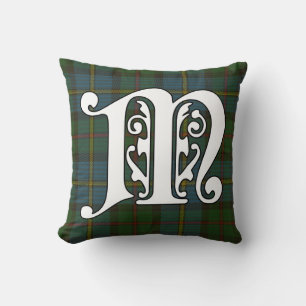 MacLeod Clan Tartan Monogram Cushion