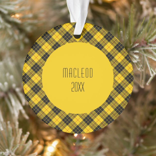 MacLeod Clan Tartan Plaid Pattern Ornament (Tree)