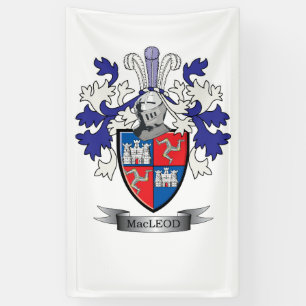 MacLeod Family Crest Coat of Arms Banner