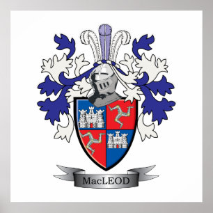 MacLeod Family Crest Coat of Arms Poster