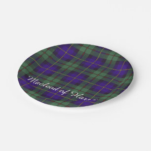 Macleod of Harris clan Plaid Scottish tartan Paper Plate