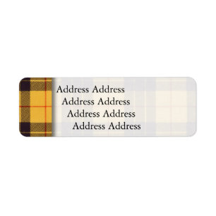 Macleod of Lewis & Ramsay Plaid Scottish tartan Return Address Label