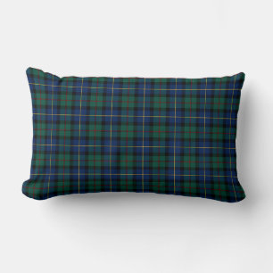 MacLeod of Skye Clan Blue and Green Tartan Lumbar Cushion