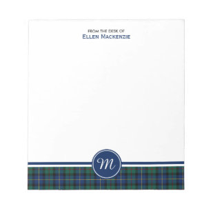 MacLeod of Skye Clan Tartan Monogram Notepad