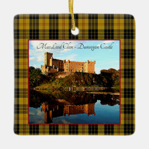 MacLeod Scottish Clan Castle Tartan Xmas Ceramic Ornament