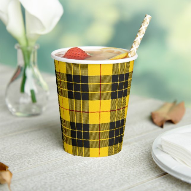 MacLeod Scottish Clan Tartan Paper Cups (Insitu)