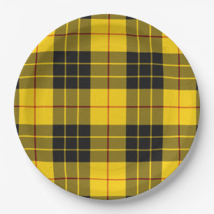 MacLeod Scottish Clan Tartan Plaid Pattern Paper Plate