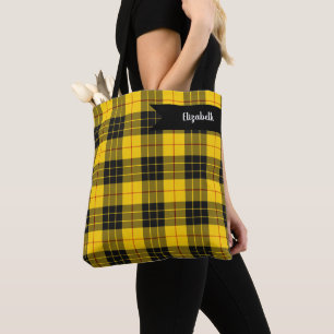 MacLeod Scottish Clan Tartan Plaid Pattern Tote Bag