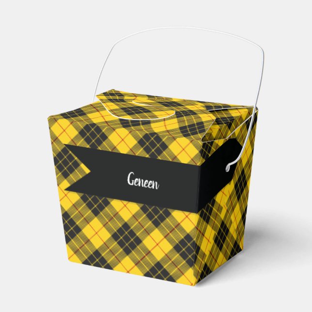 MacLeod Scottish Tartan Plaid Pattern Favour Box (Front Side)